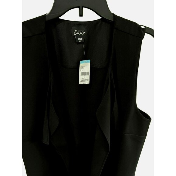 NWT Simply Emma Dual Layer Black Onyx Vest Size 2X - Picture 3 of 6